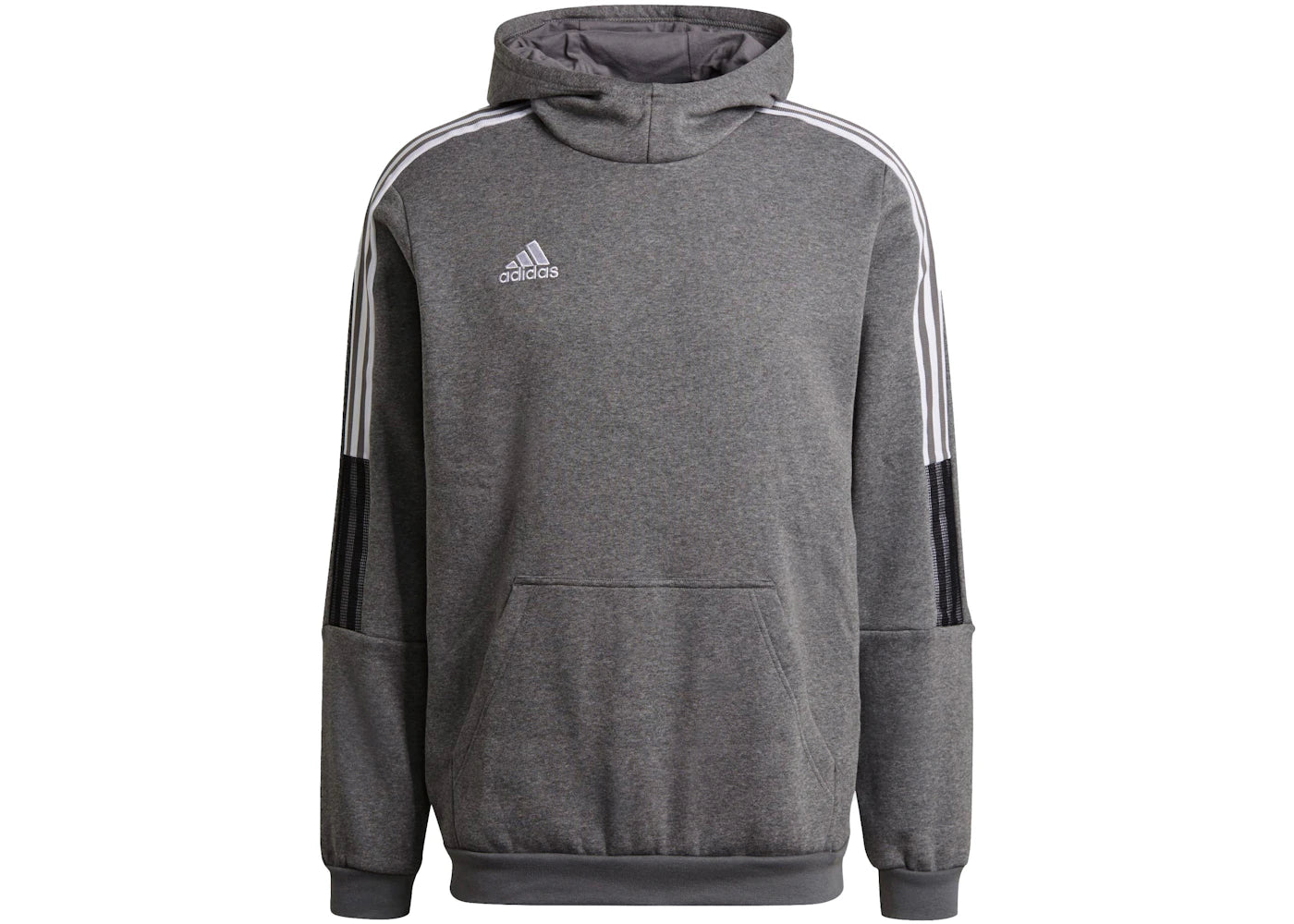 adidas Tiro 21 Sweat Hoodie Grey Melange