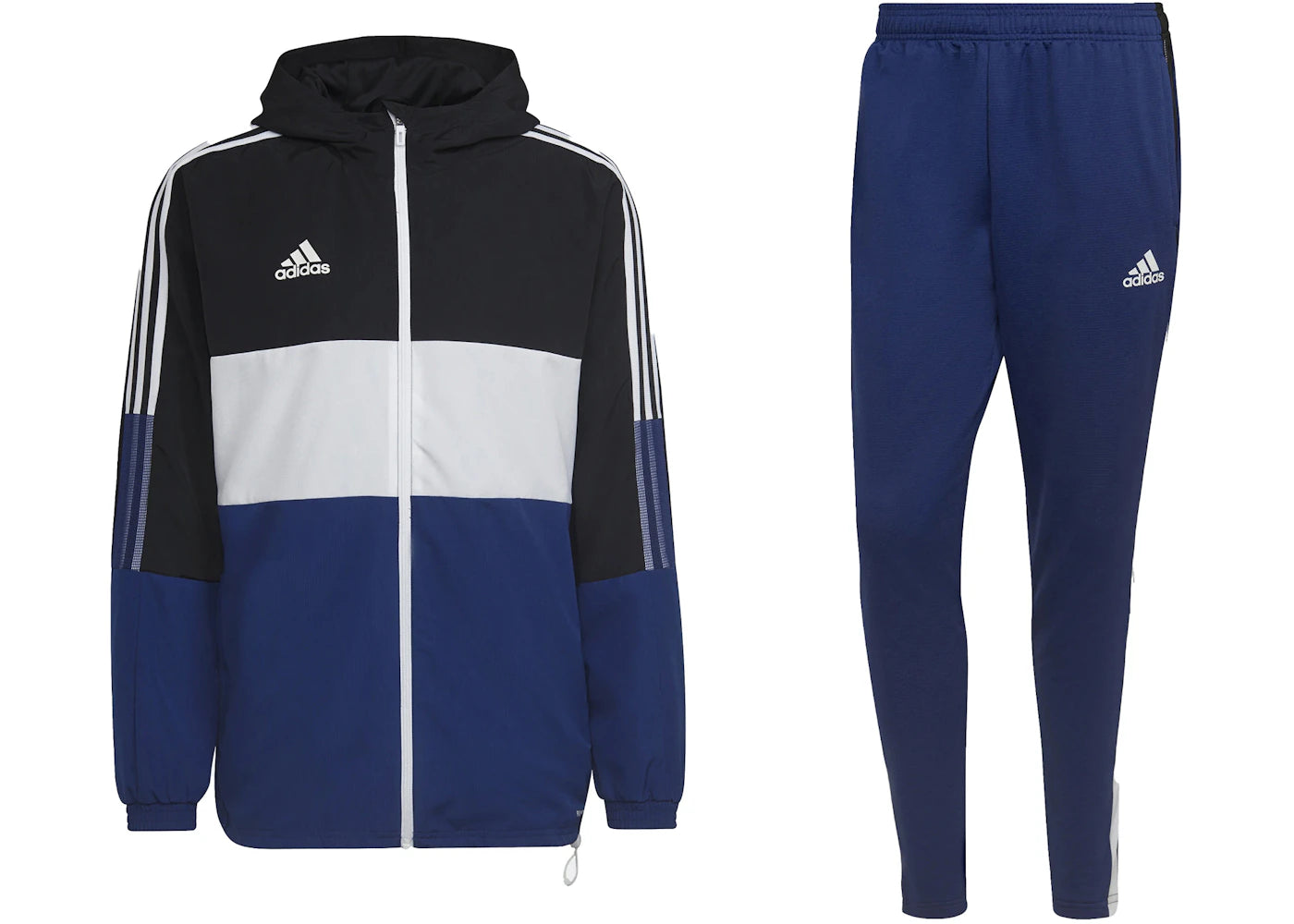 adidas Tiro Primeblue Warm Windbreaker Set Black/Victory Blue