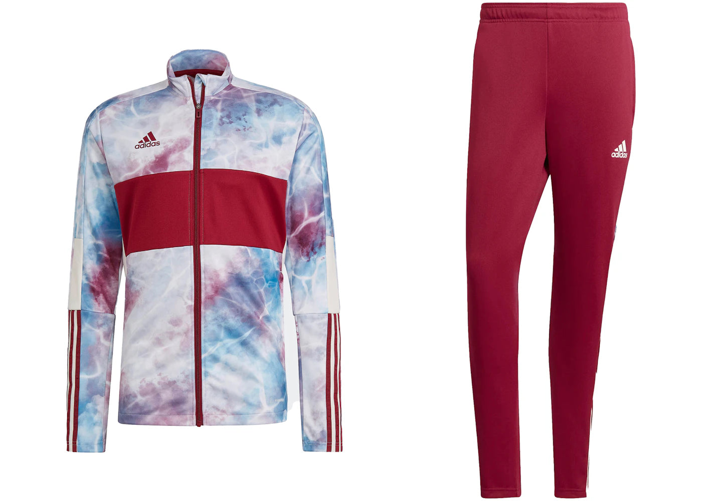 adidas Tiro Track Jacket & Pant Set Legacy Burgundy/App Sky Rush/White