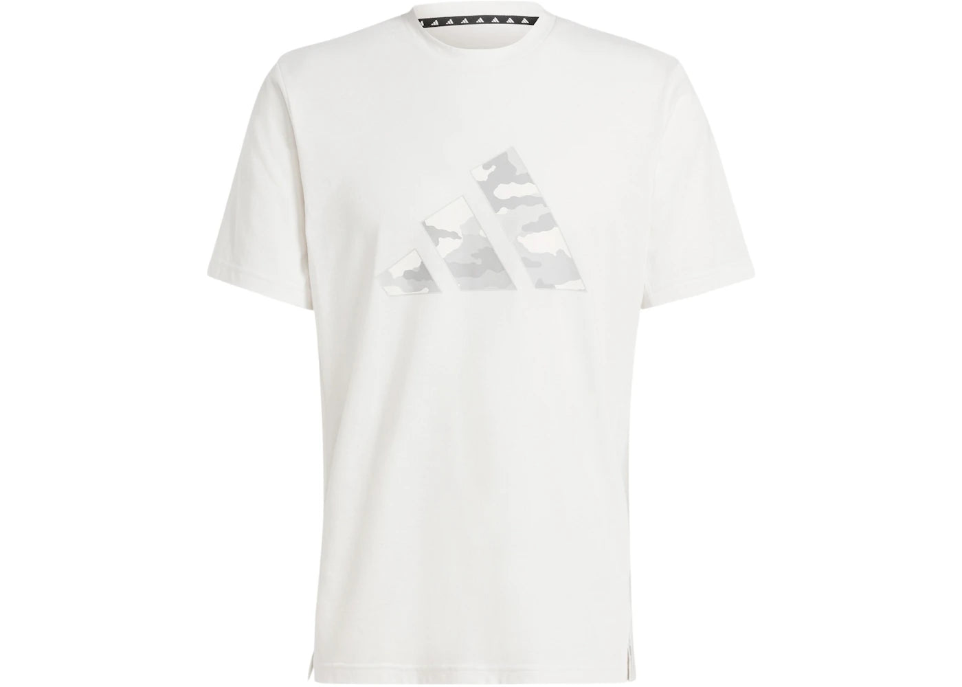 adidas Train Essentials Camo Graphic Logo T-Shirt Chalk White