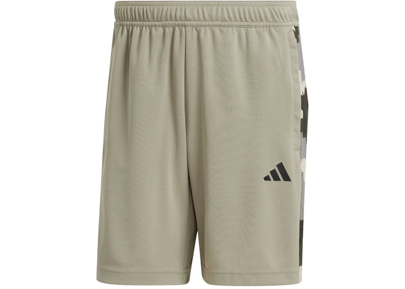 adidas Train Essentials Camo Shorts Silver Pebble