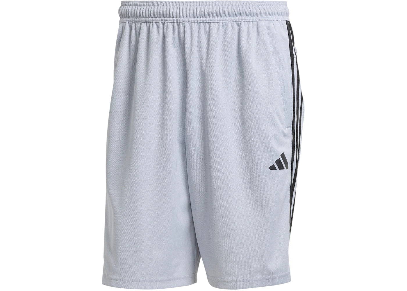 adidas Train Essentials Pique 3-Stripes Shorts Halo Silver Black