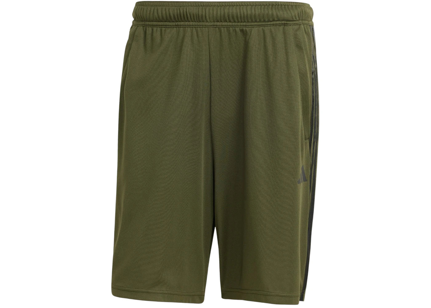 adidas Train Essentials Pique 3-Stripes Shorts Night Cargo Black