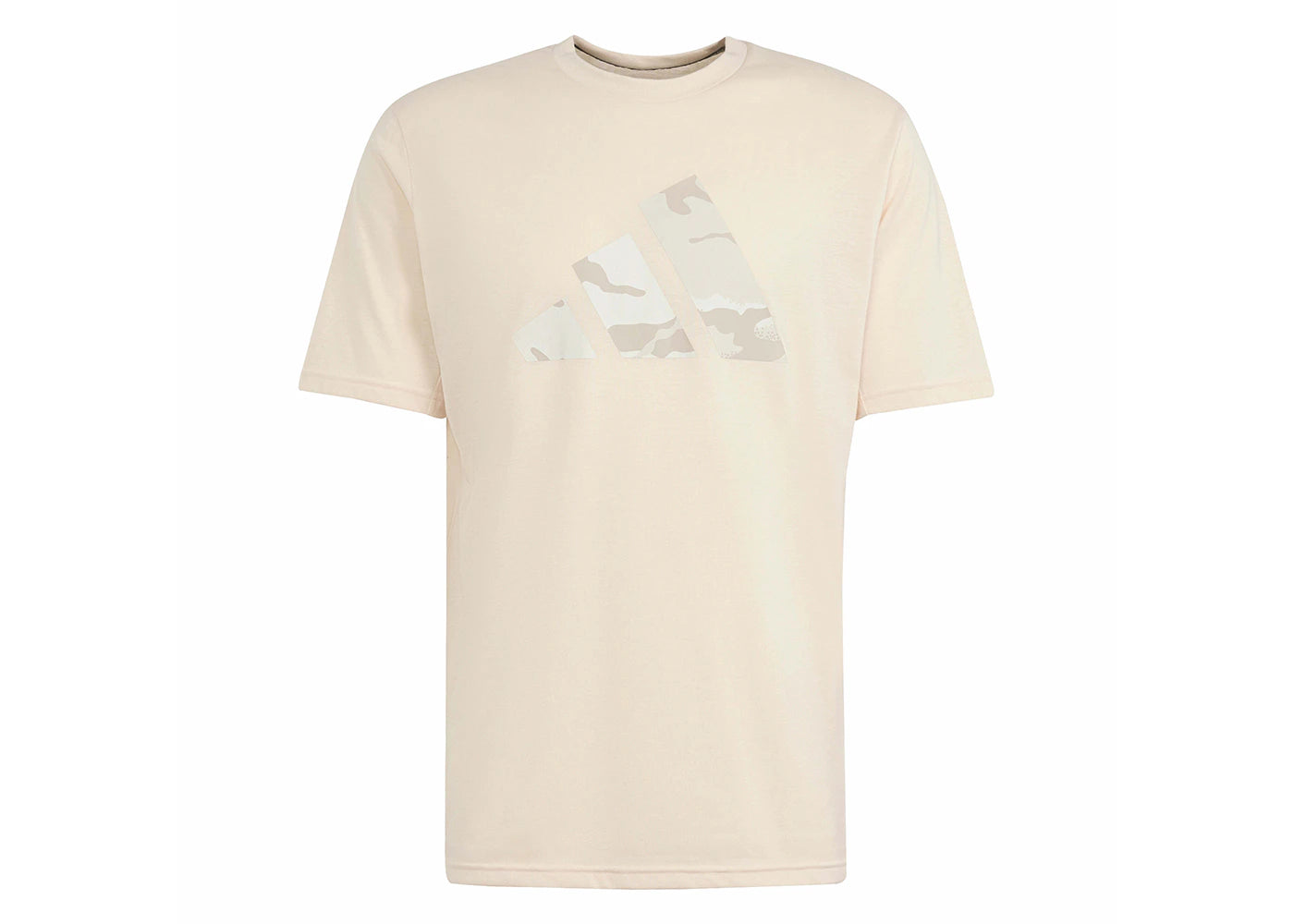 adidas Train Essentials Seasonal Brand Love Camo Tee Crystal Sand/Black