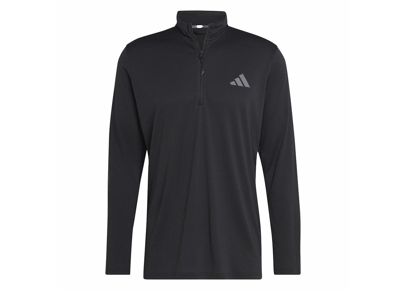 adidas Train Essentials Seasonal Training 1/4-Zip Long Sleeve Tee Black/Black/Grey Five