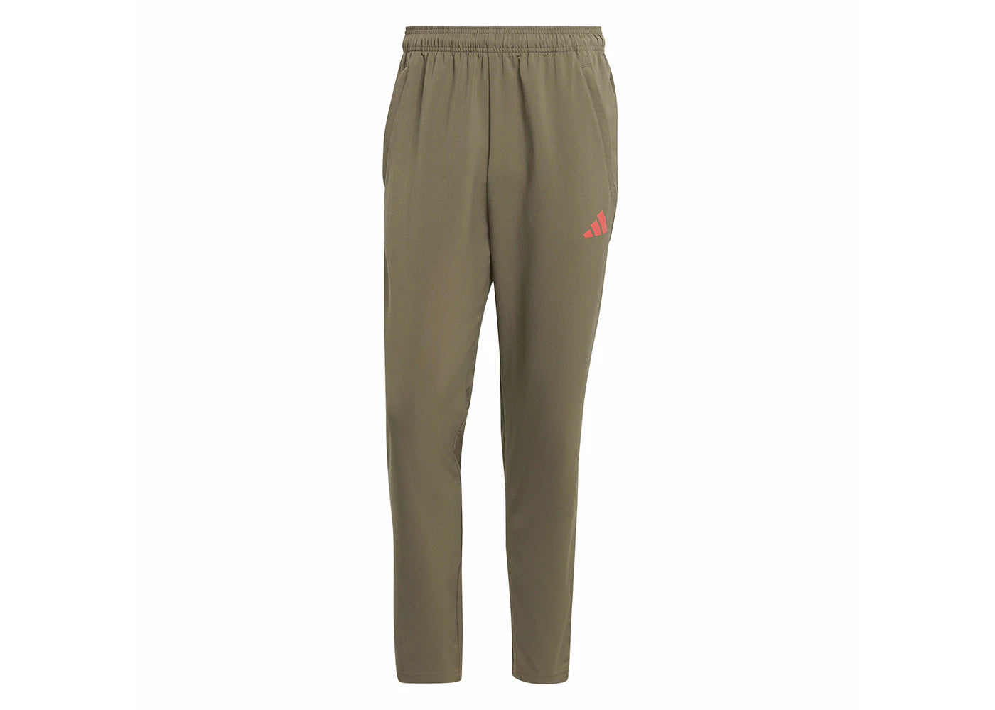 adidas Train Essentials Seasonal Training Pants Olive Strata/Bright Red