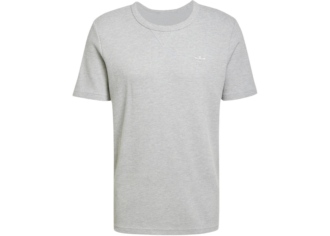 adidas Trefoil Essentials Waffle T-Shirt Medium Grey Heather