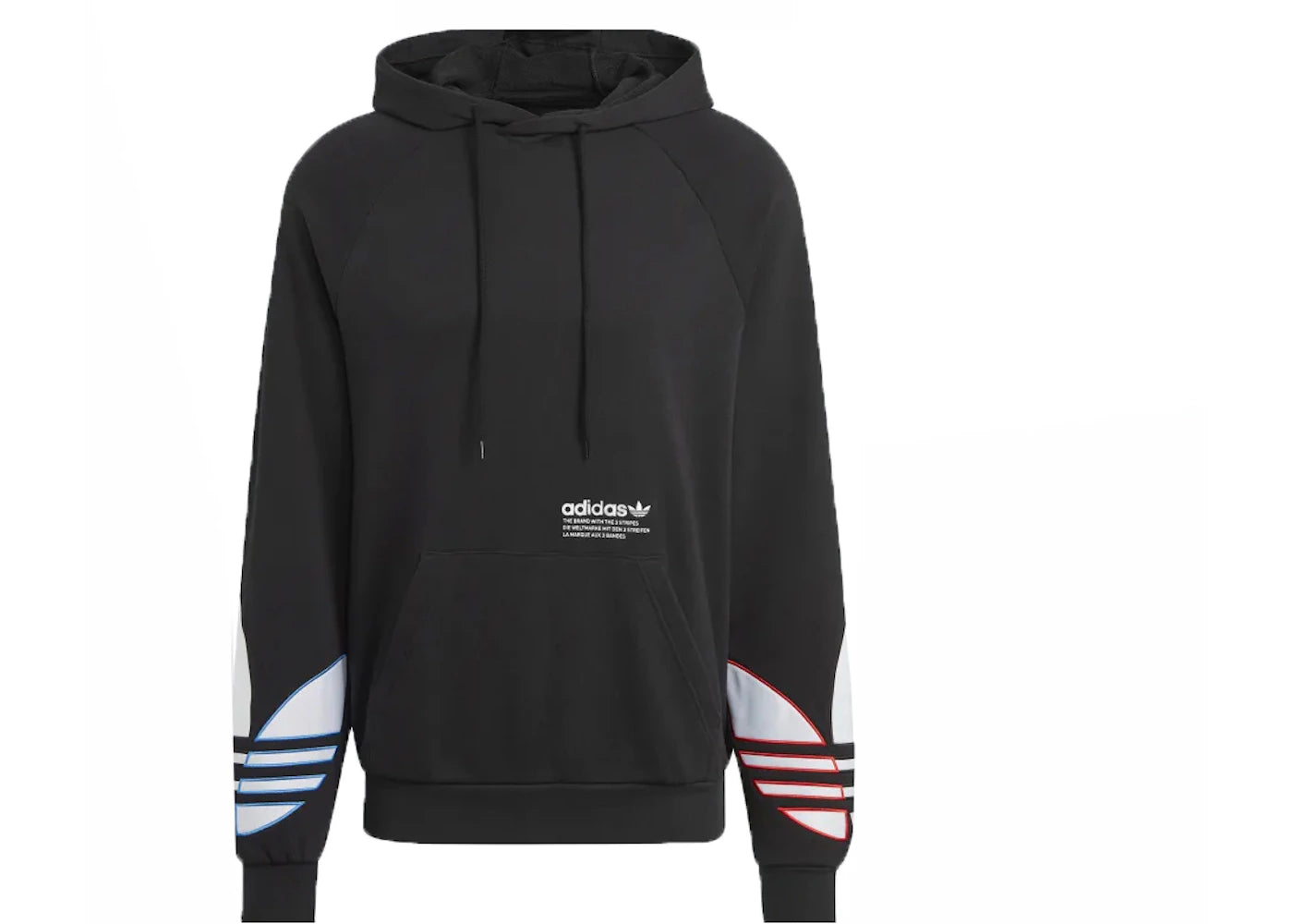 adidas Tricolor Trifoil Pullover Hoodie Black