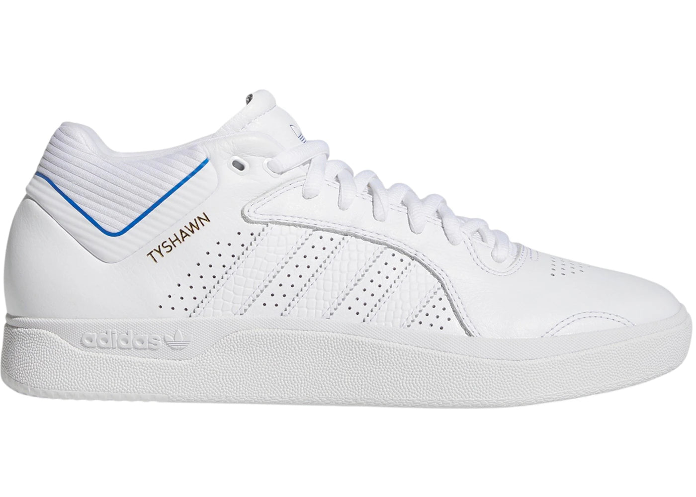 adidas Tyshawn Cloud White Blue Bird Gold Metallic