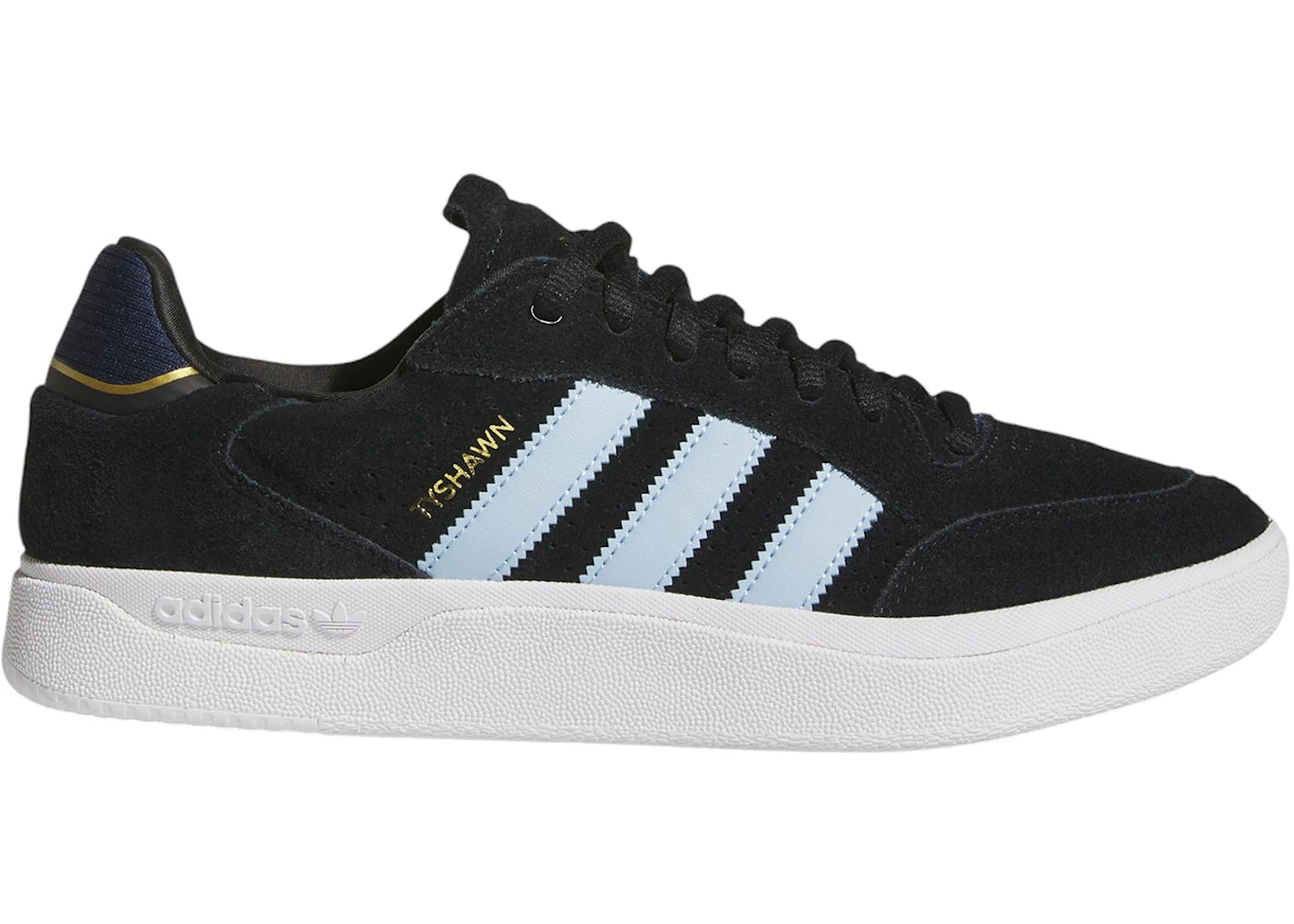 adidas Tyshawn Low Core Black Clear Sky Collegiate Navy