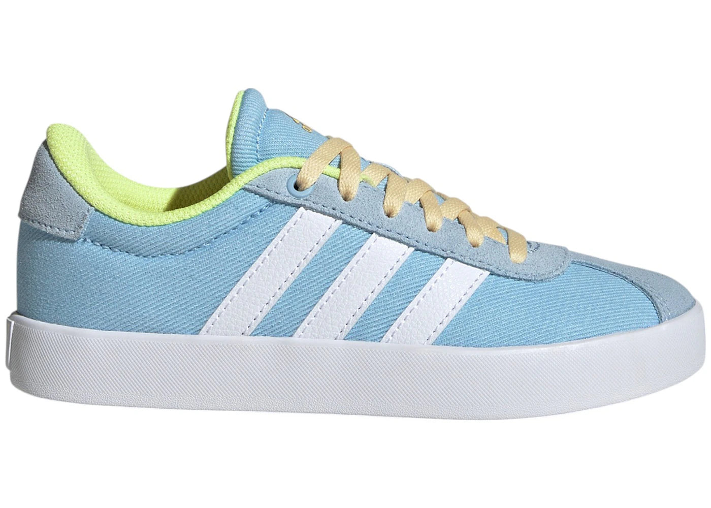 adidas VL Court 3.0 Clear Sky Cloud White Hi-Res Yellow (GS)