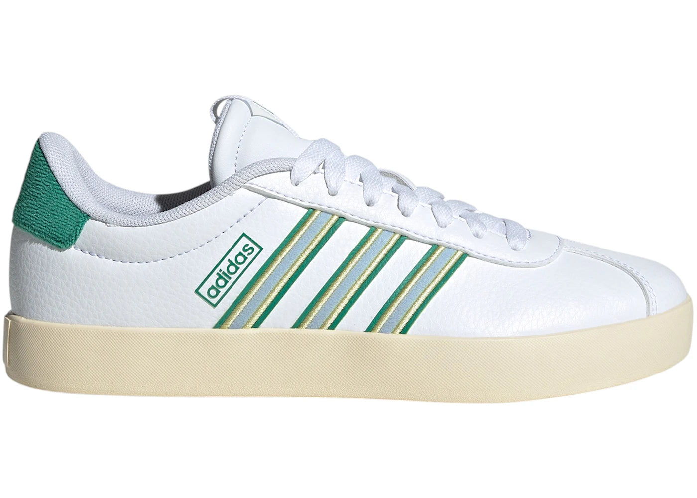 adidas VL Court 3.0 Cloud White Glow Blue Semi Court Green