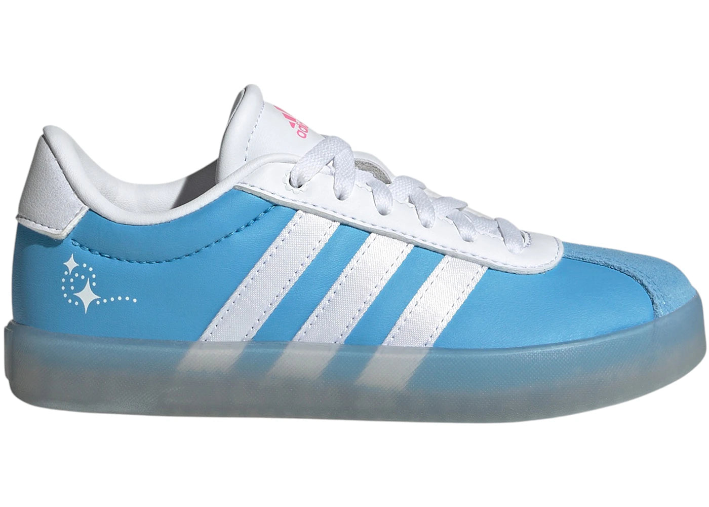 adidas VL Court 3.0 Disney Cinderella Semi Blue Burst Cloud White Lucid Pink (GS)