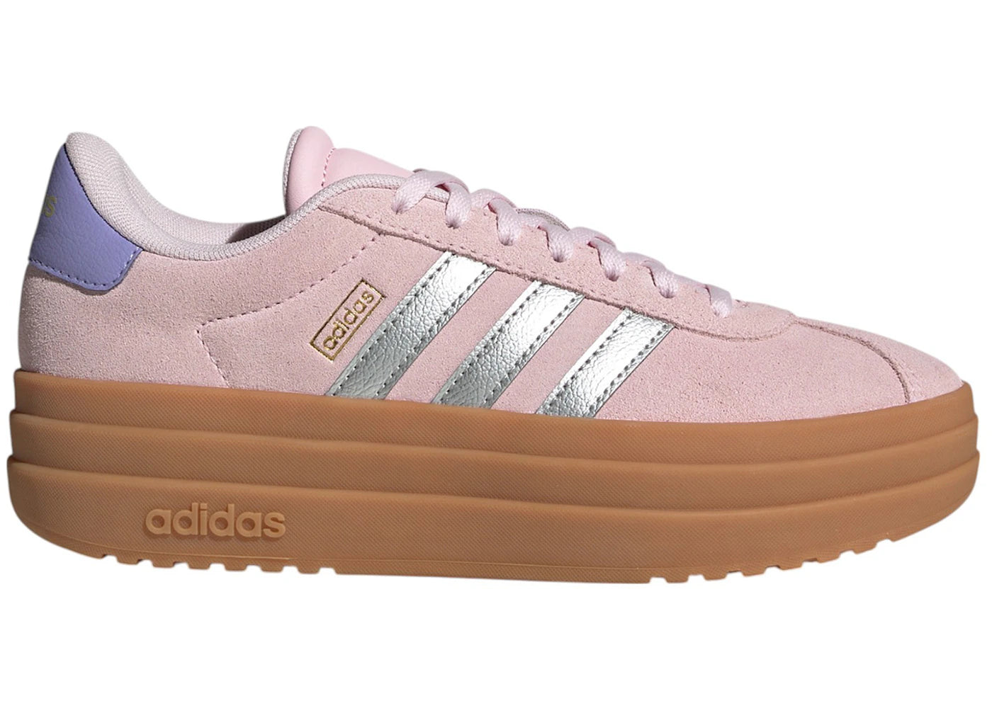 adidas VL Court Bold Clear Pink Silver Metallic Gold Metallic (GS)