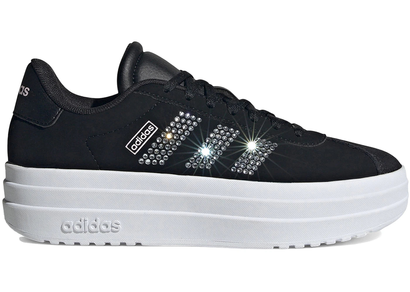 adidas VL Court Bold Core Black Cloud White Clear Pink (GS)