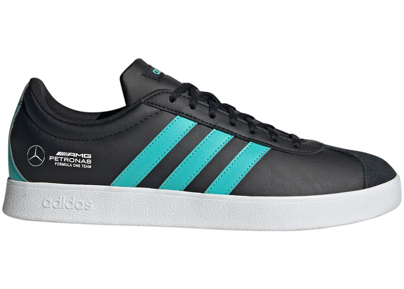adidas VL Court Mercedes-AMG Petronas Formula One Team Core Black Semi Mint Rush Cloud White