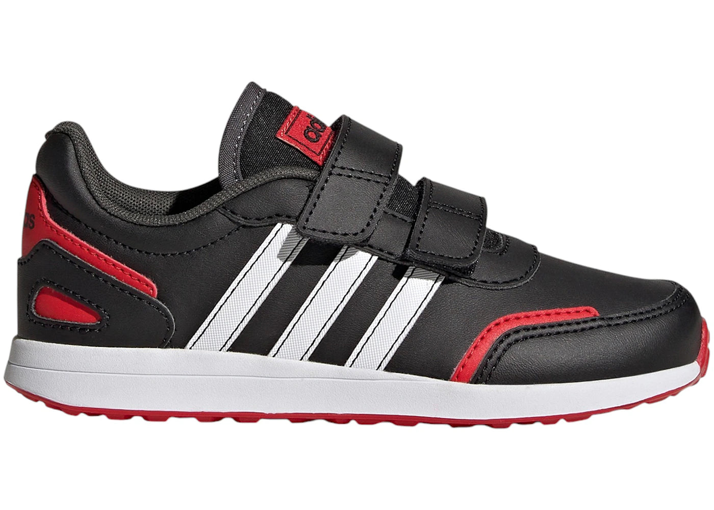 adidas VS Switch 3 Hook And Loop Strap Core Black Cloud White Vivid Red (PS)
