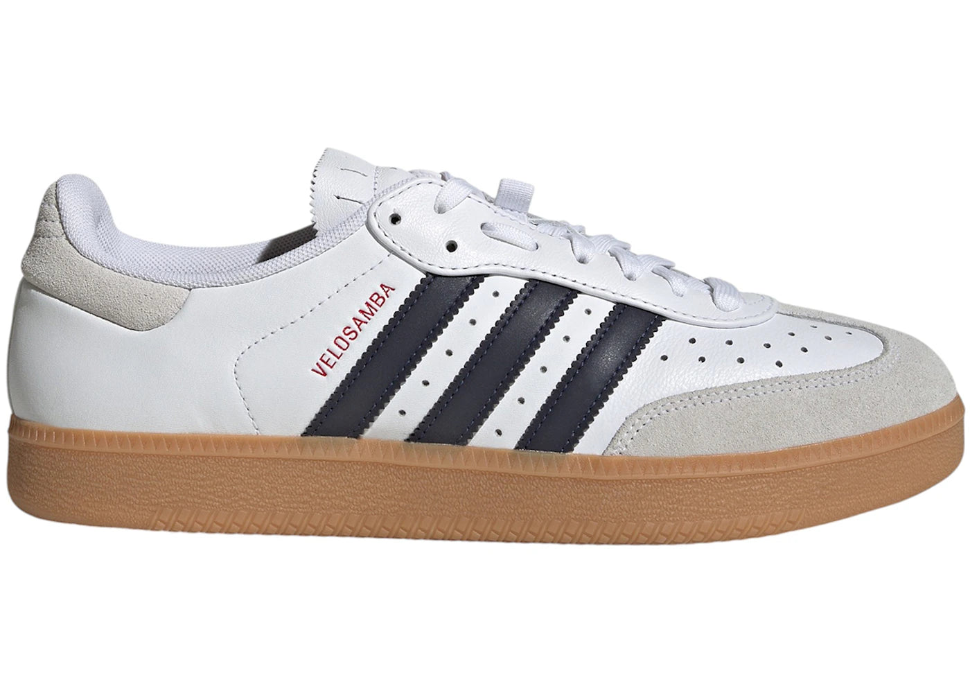 adidas Velosamba Leather White Dark Blue Pure Ruby