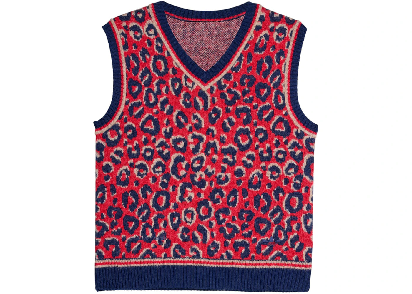adidas Wales Bonner Knit Vest Collegiate Navy Magic Beige Better Scarlet