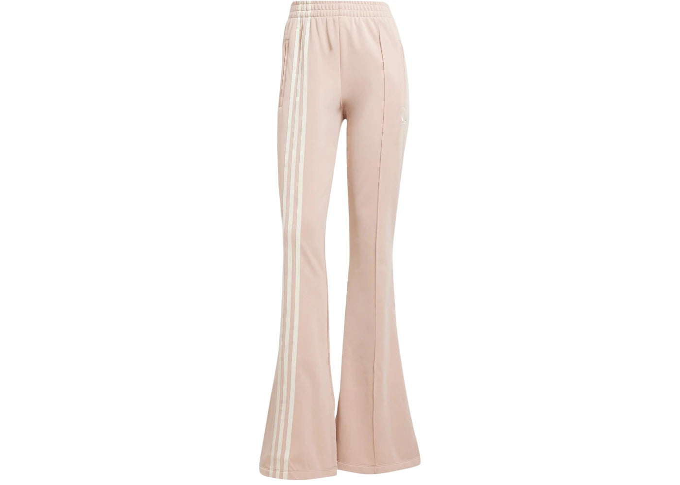 adidas Women's 3-Stripes Flared Firebird Track Pants Ash Pearl