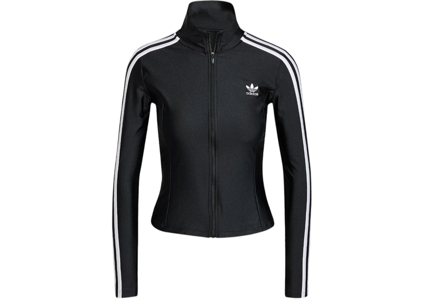 adidas Women's Adicolor 3-Stripes Slim Track Top Black