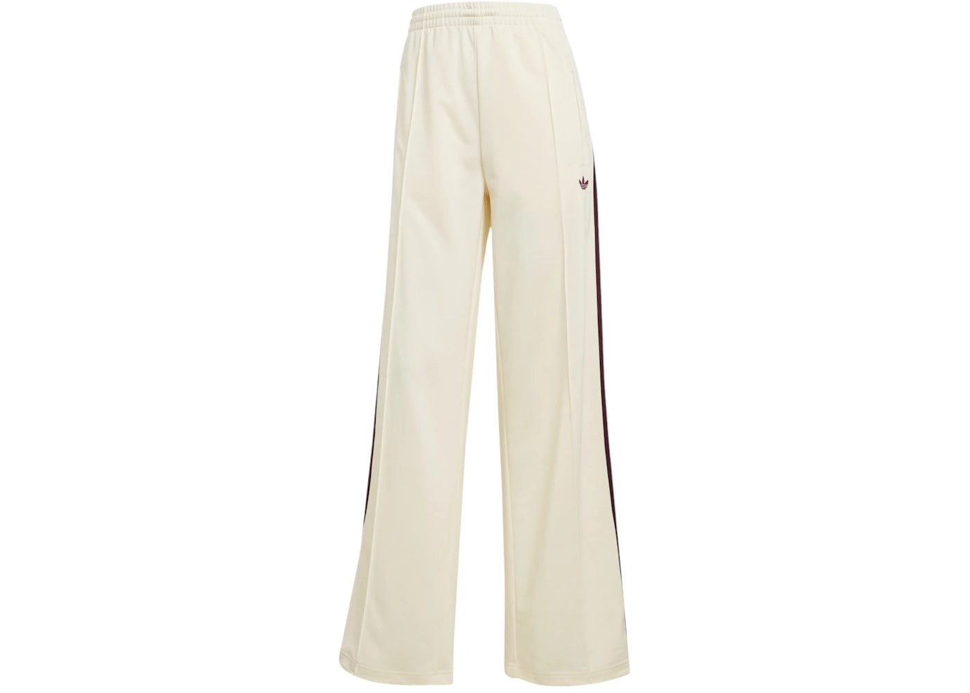 adidas Women's Adicolor Classic Firebird Loose Track Tracksuit Bottoms Cream White/Maroon