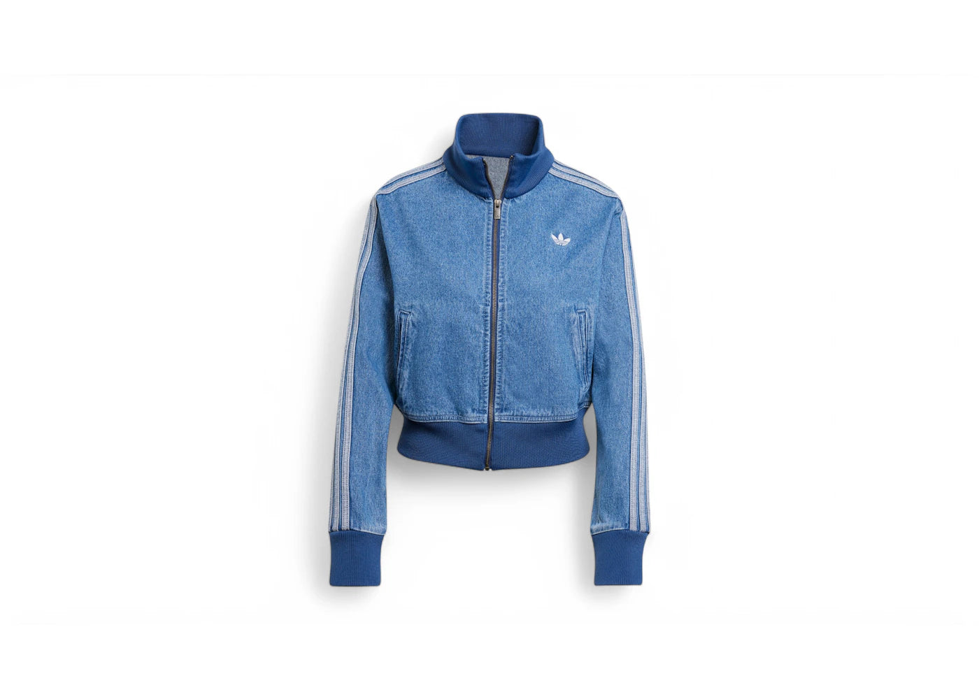 adidas Women's Adicolor Denim Track Top Indigo Denim