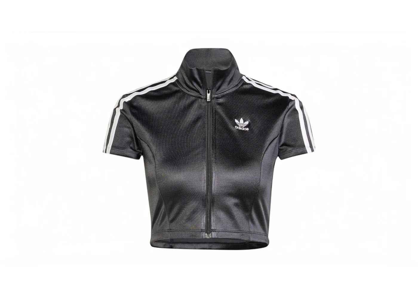 adidas Women's Adicolor Short Sleeve Track Long-Sleeve Top Black