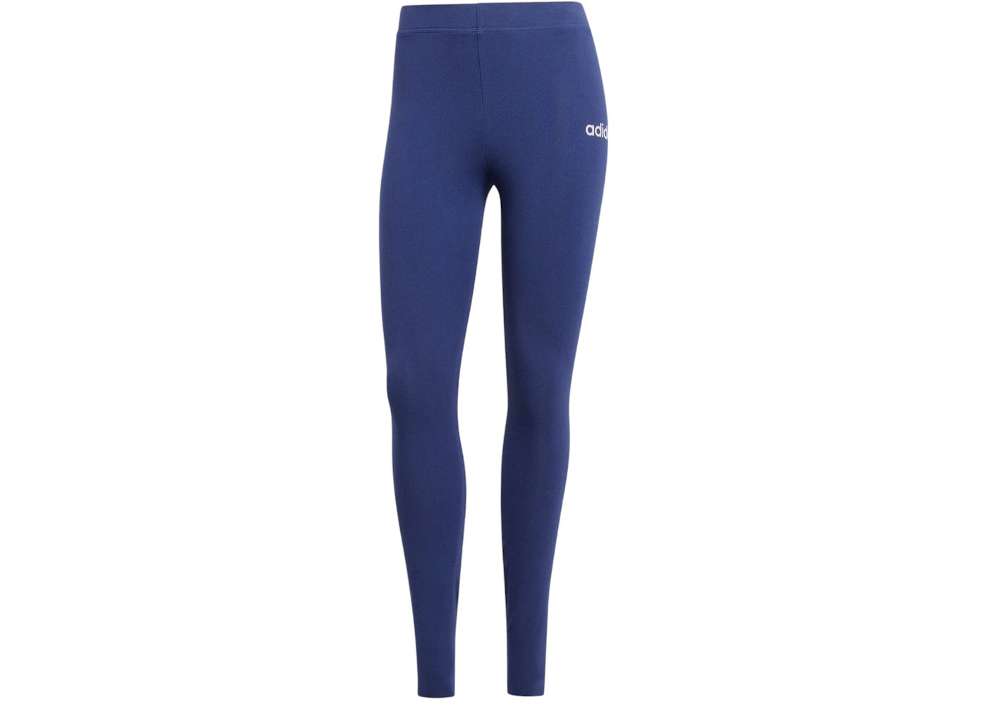 adidas Women's Essentials Linear Cotton Leggings Dark Blue/White