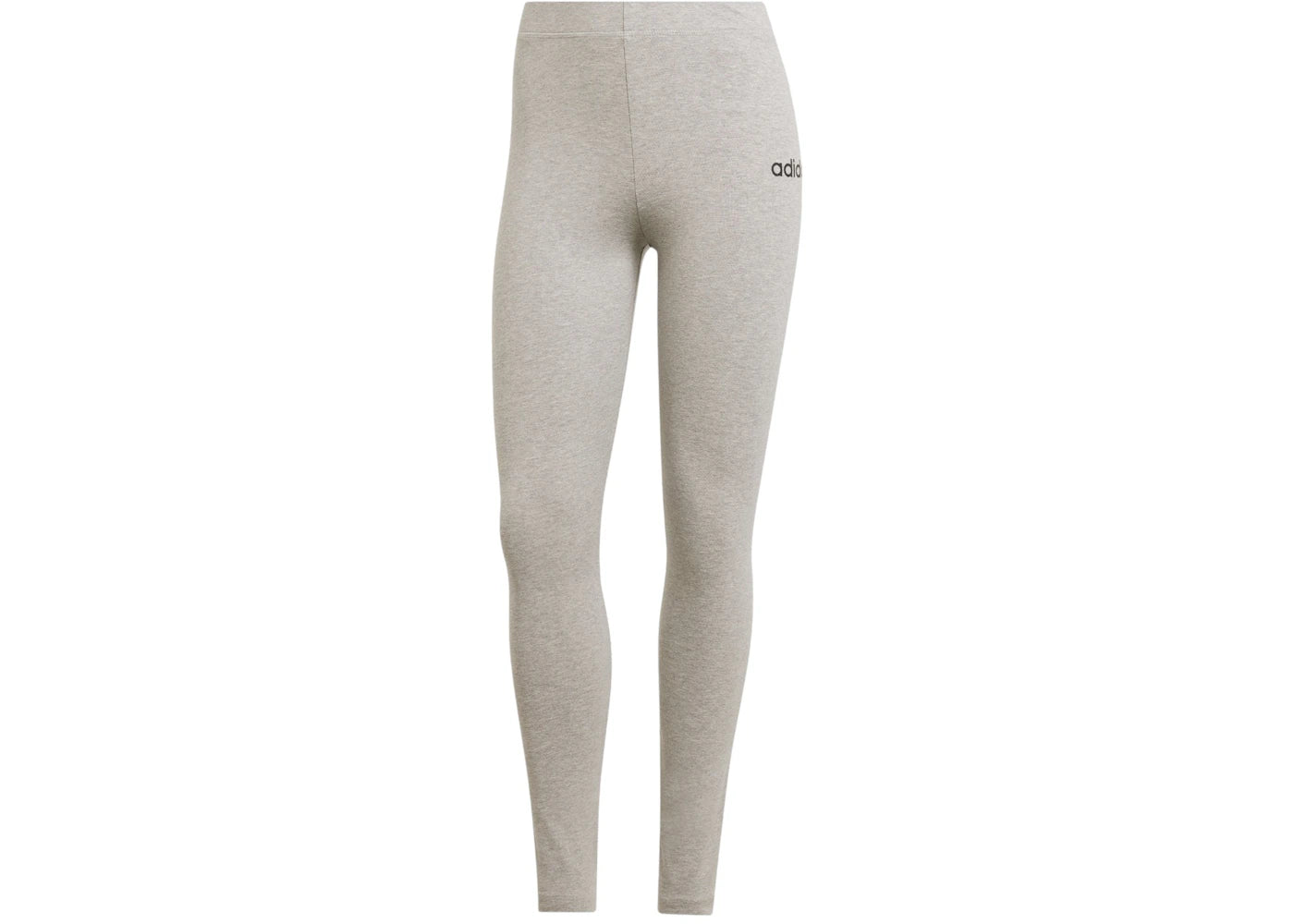 adidas Women's Essentials Linear Cotton Leggings Medium Grey Heather/Black