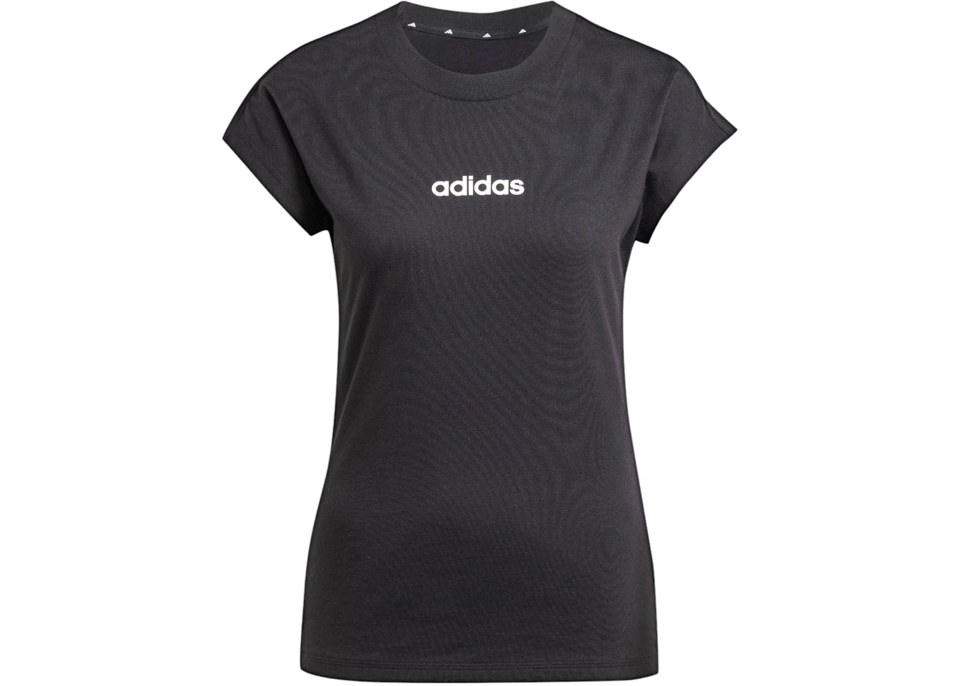 adidas Women's Essentials Linear Cotton T-Shirt Black/White