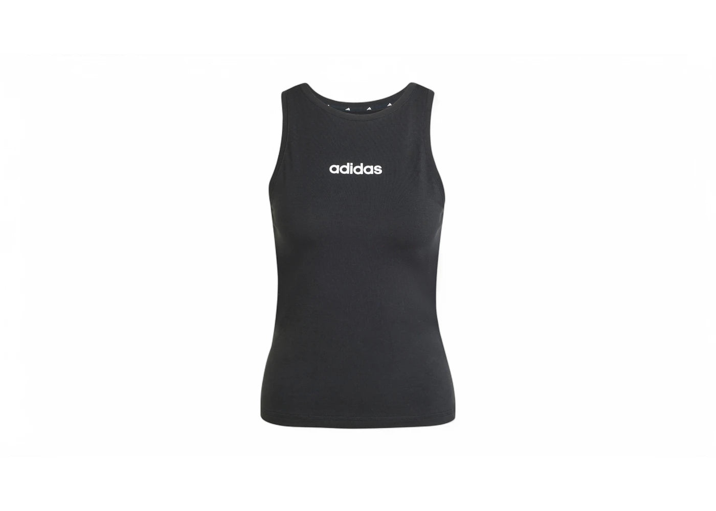 adidas Women's Essentials Linear Slim Cotton Tank Top Black/White