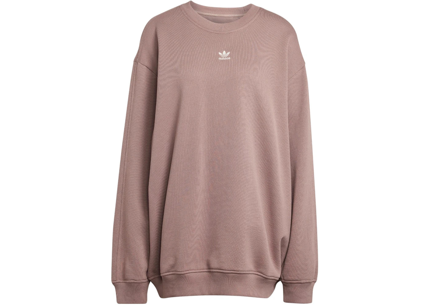 adidas Women's Essentials Oversized French Terry Sweatshirt Trace Brown