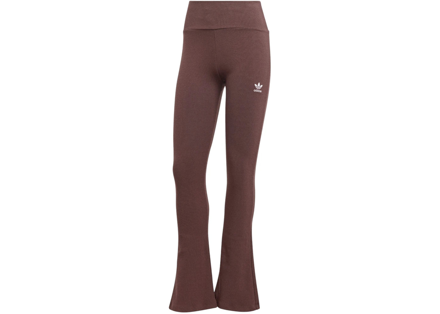 adidas Women's Essentials Rib Flared Pant Shadow Brown