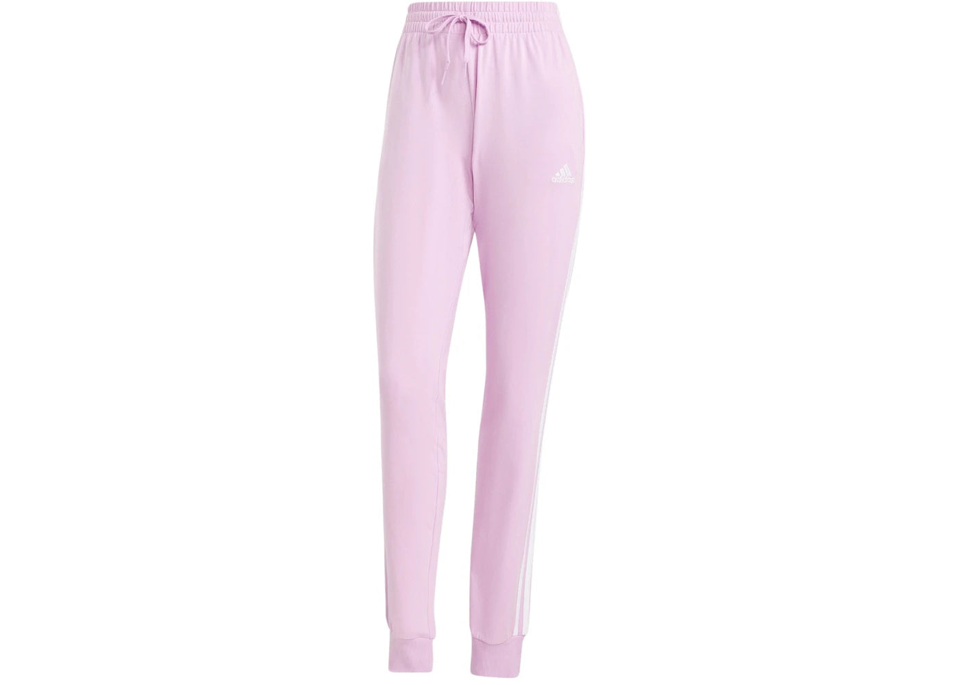 adidas Women's Essentials Single Jersey 3-Stripes Pant Bliss Lilac/White