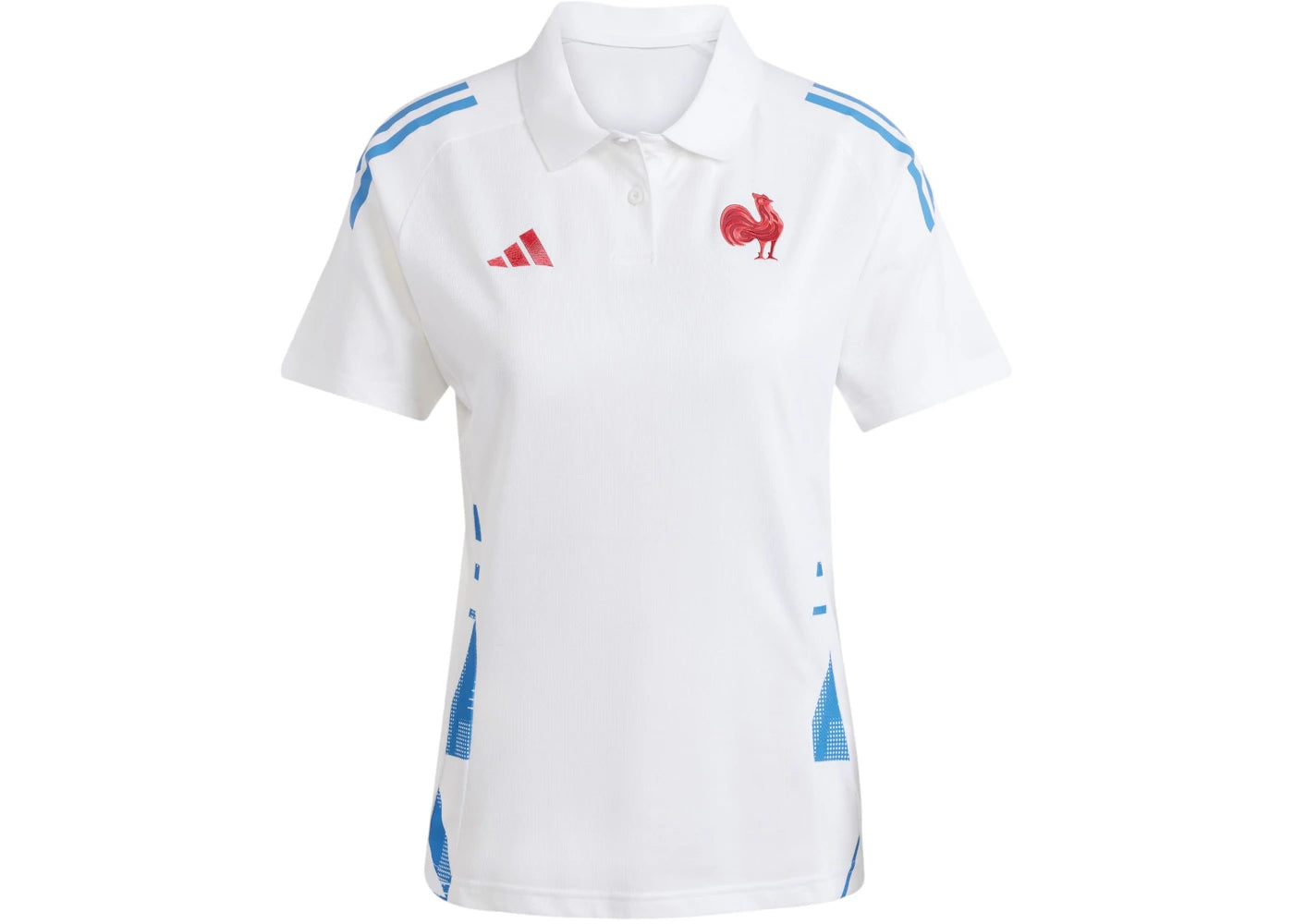 adidas Women's France Rugby Polo Shirt White