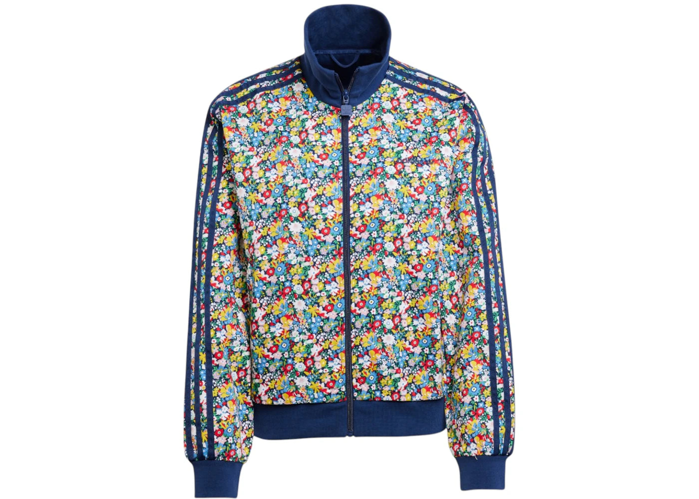 adidas Women's Liberty London Floral Track Top (Asia Sizing) Multicolor/Night Indigo
