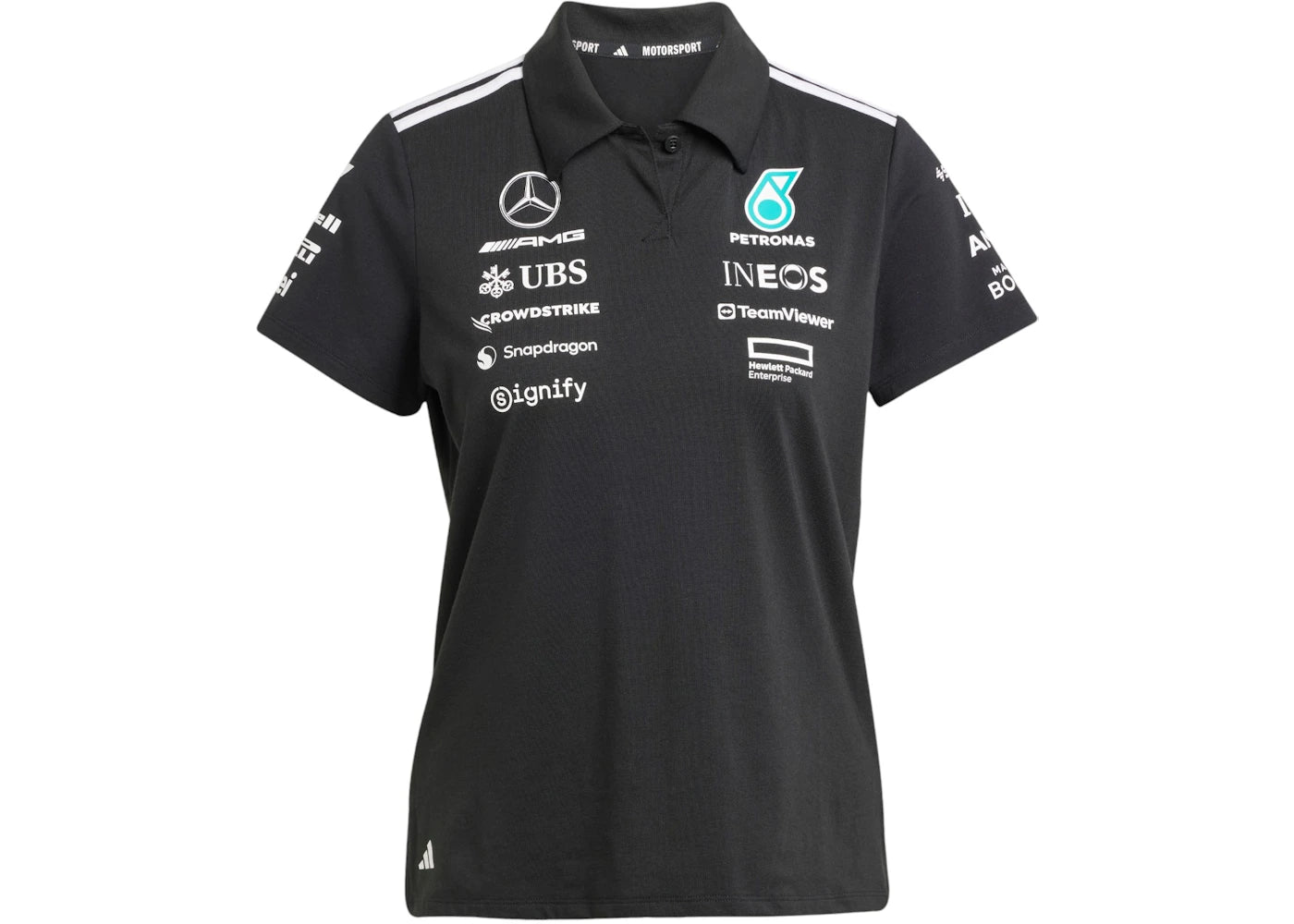 adidas Women's Mercedes AMG Petronas Formula Team Polo Black/White