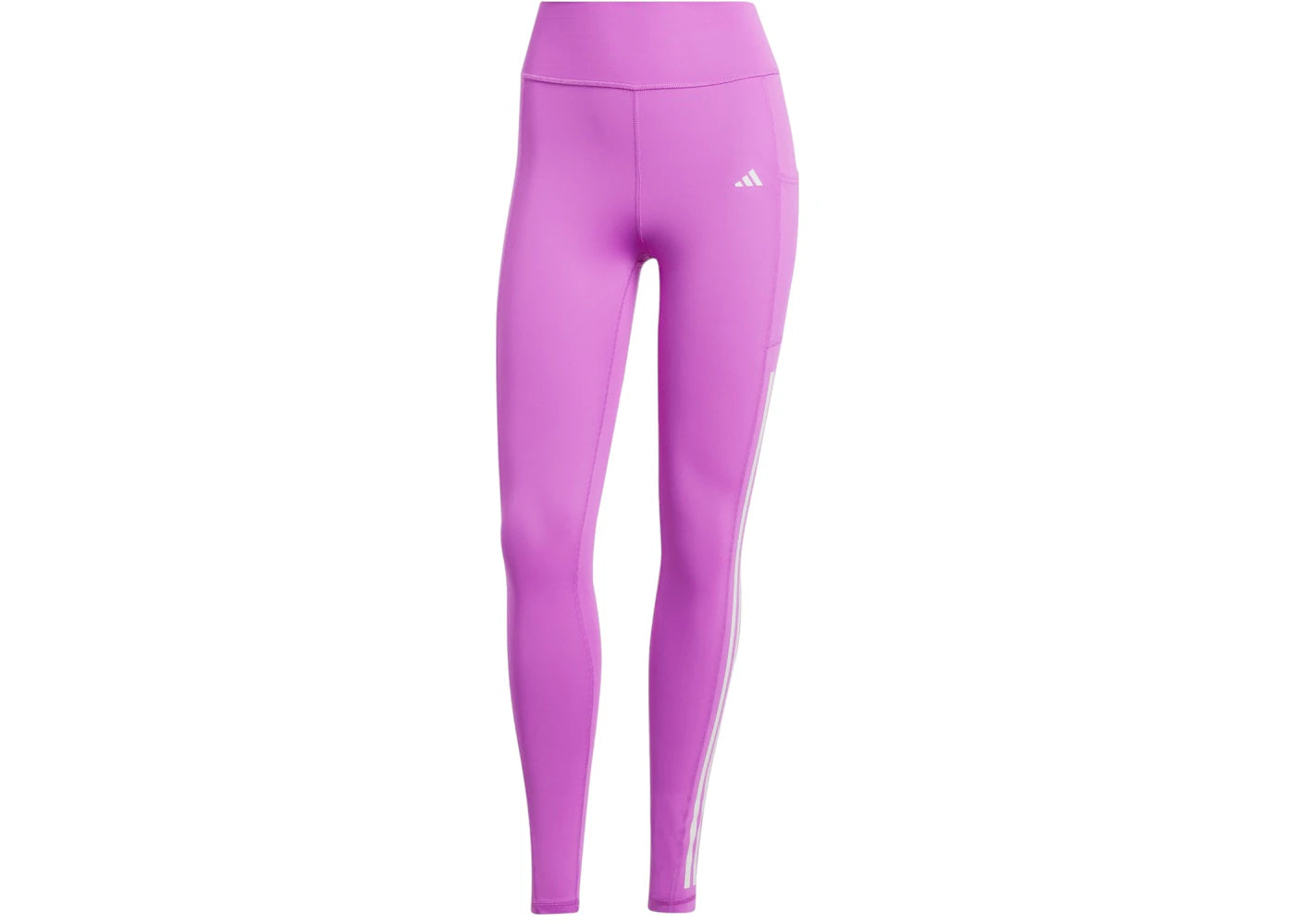 adidas Women's Optime 3-Stripes Full-Length Leggings Purple Burst