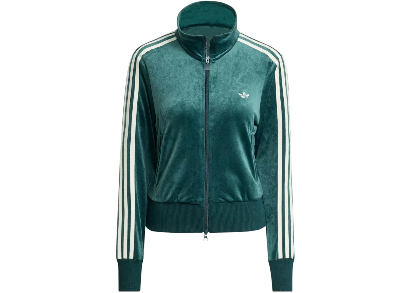 adidas Women's Originals x Liberty London Debossed Velvet Firebird Track Top Aurora Ivy