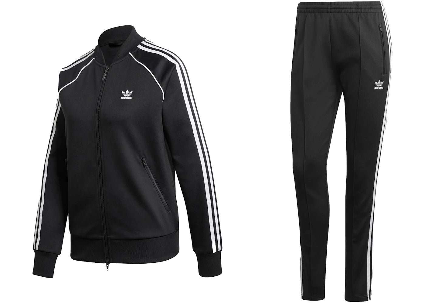 adidas Women's Primeblue SST Track Jacket & Pant Set Black/White