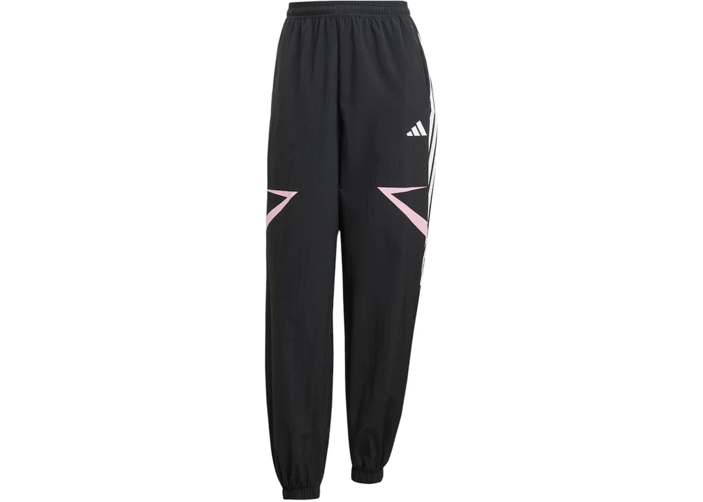 adidas Women's Tiro Cut 3-Stripes Color Block Cuffed Pants Black/True Pink