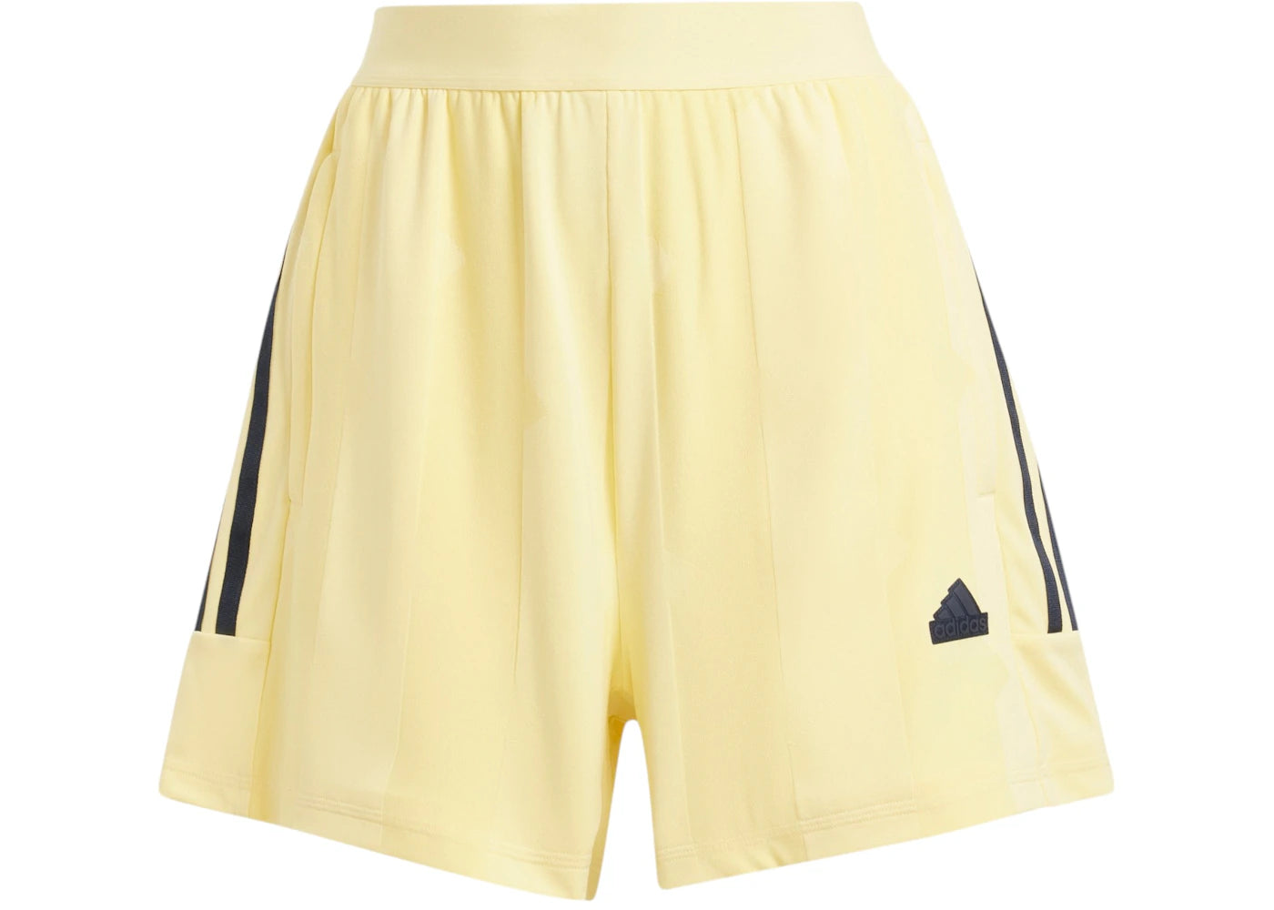 adidas Women's Tiro Cut 3-Stripes Jacquard Shorts Almost Yellow