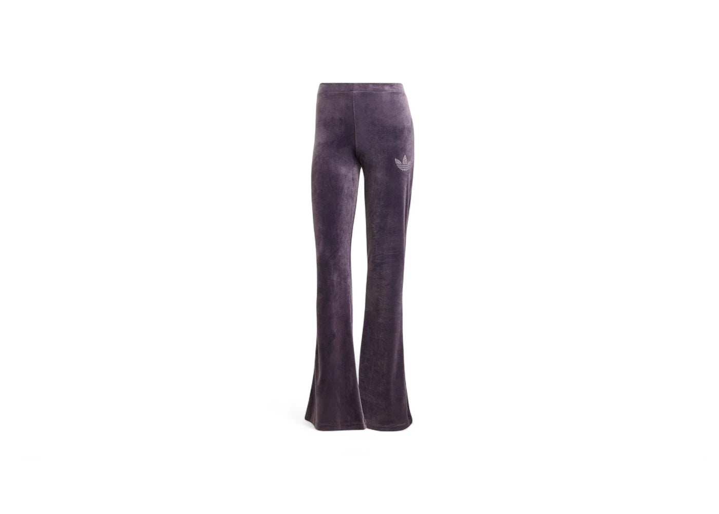 adidas Women's Velvet Rhinestone Trefoil Joggers Aurora Black