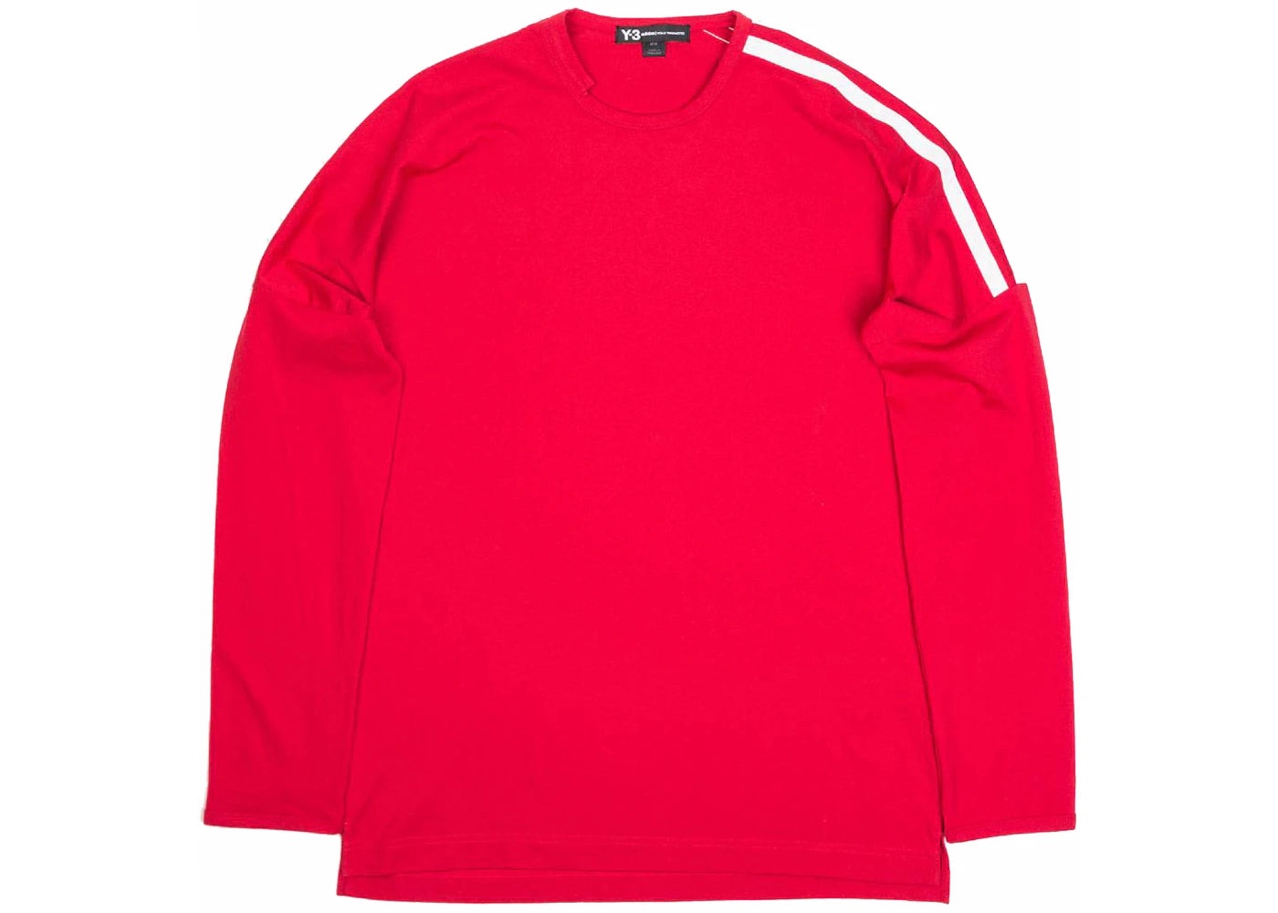 adidas Y-3 3 Stripes Long Sleeve Tee Chili Pepper/Core White