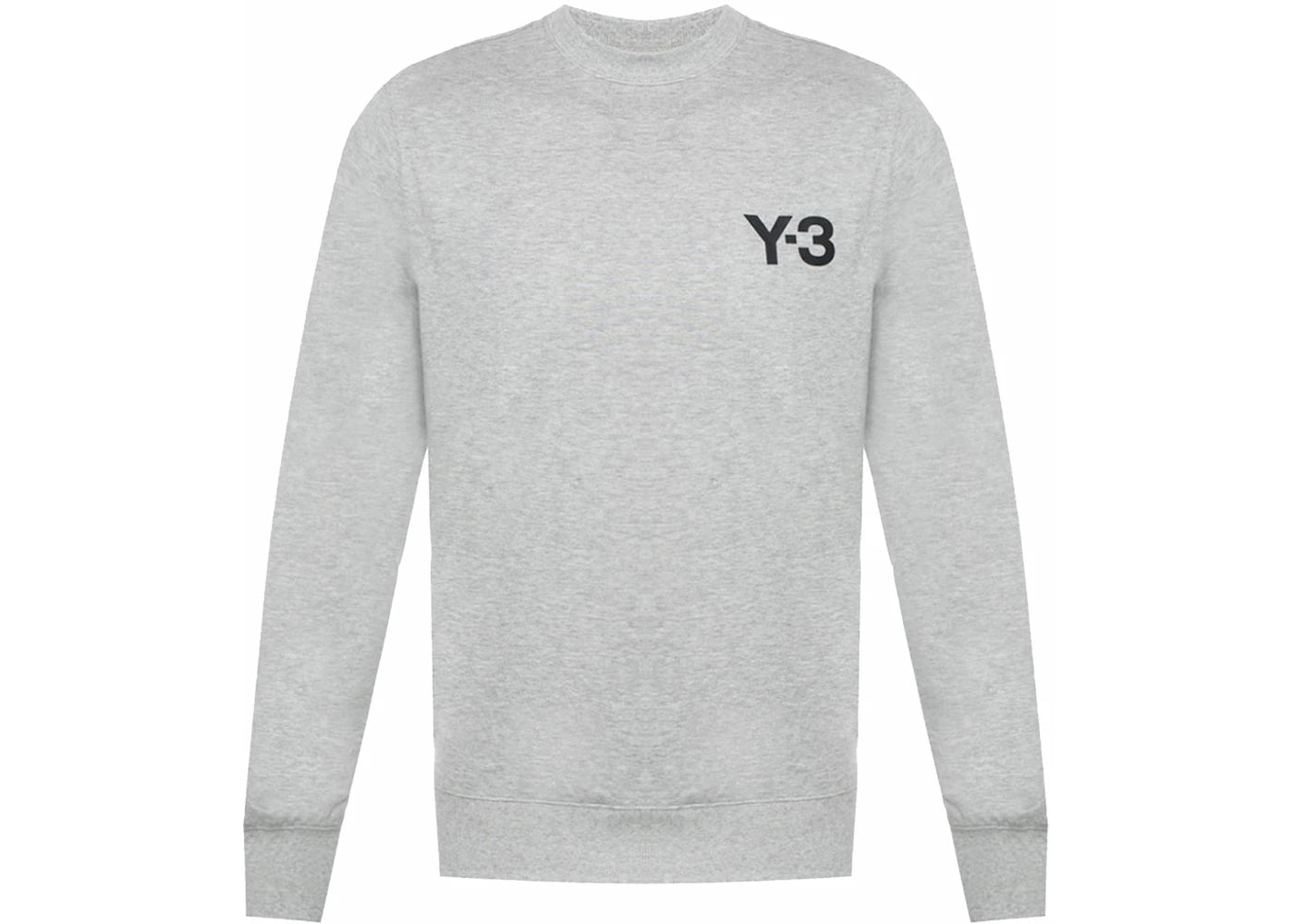 adidas Y-3 Classic Logo Front Crew Sweater Heather Grey