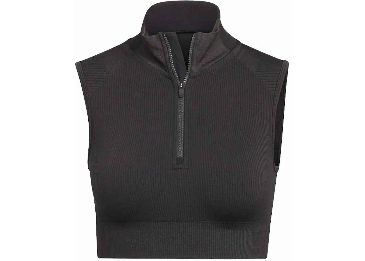 adidas Y-3 Women Classic Seamless Knit Cropped Top Black/Carbon