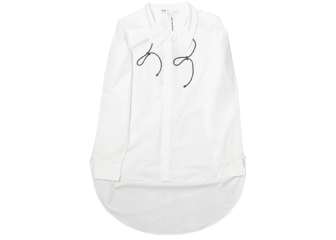 adidas Y-3 Women Tie-Cord Shirt White/Black