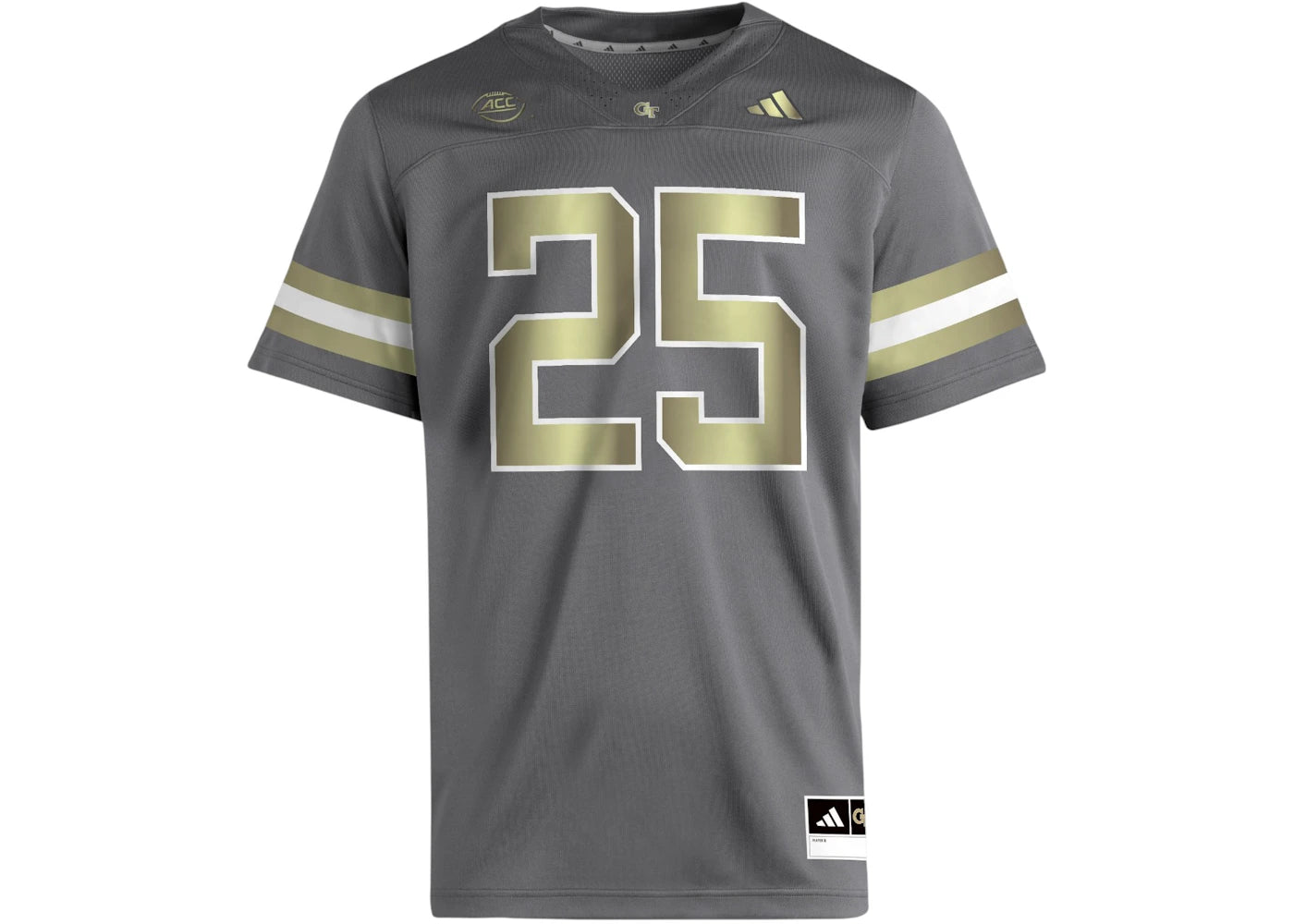 adidas Yellow Jackets Premier Alternate Jersey Georgia Tech Team Dark Grey Gold Metallic