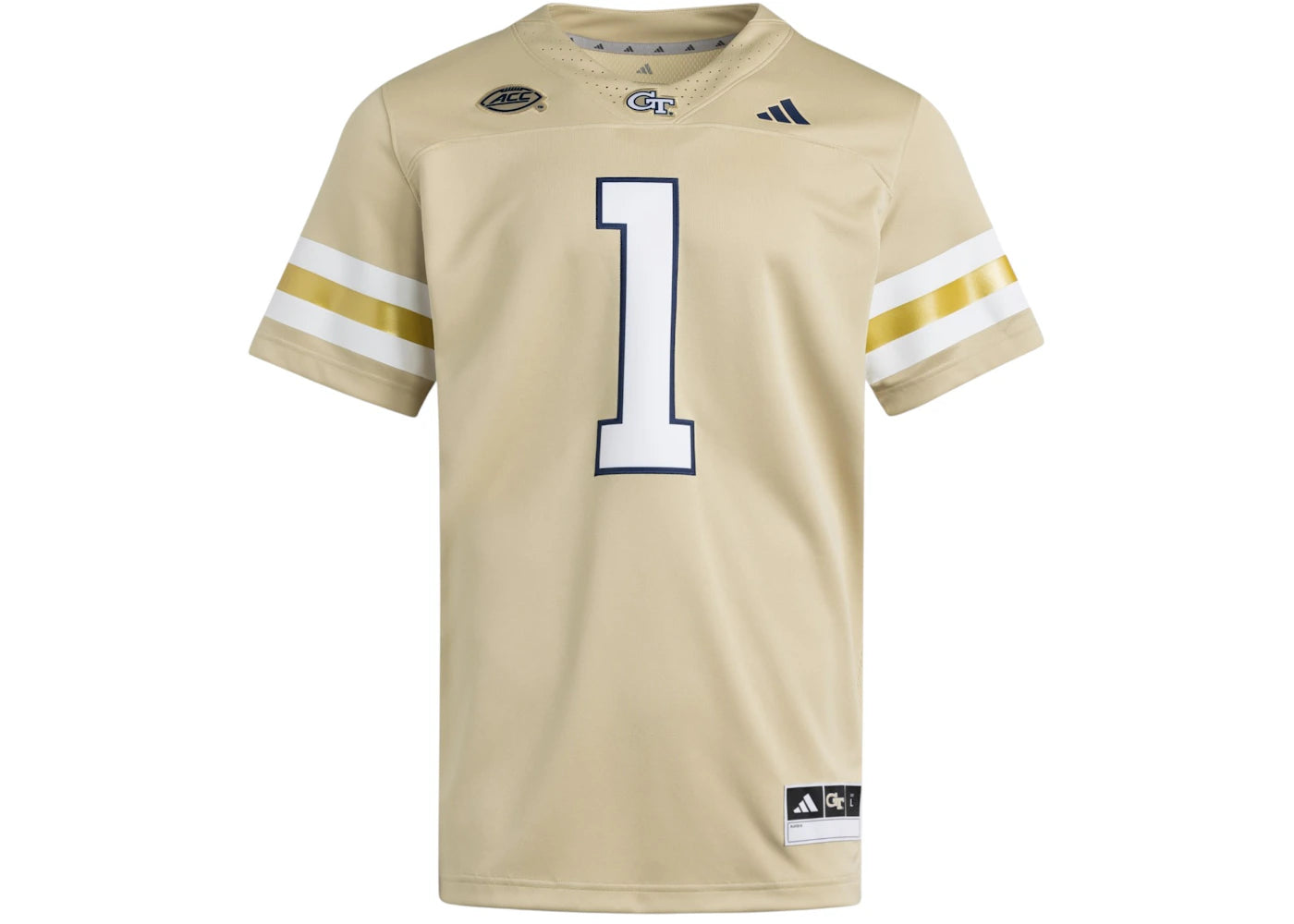 adidas Yellow Jackets Premier Home Jersey Georgia Tech Team Sand White